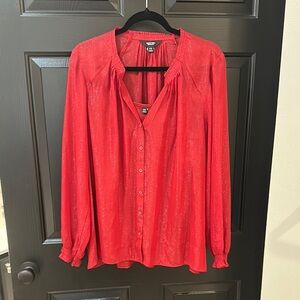 Simply Vera Vera Wang Vibrant Red Blouse